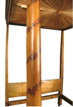 George III Painted Tall Post Canopy Bed, circa 1790