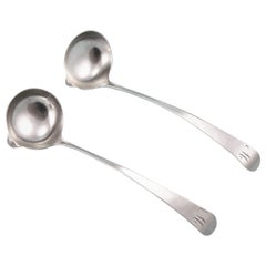 George III Pair of Sterling Silver Scottish Lipped Ladles, Edinburgh, circa 1810