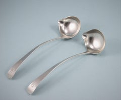 George III Pair of Sterling Silver Scottish Lipped Ladles, Edinburgh, circa 1810