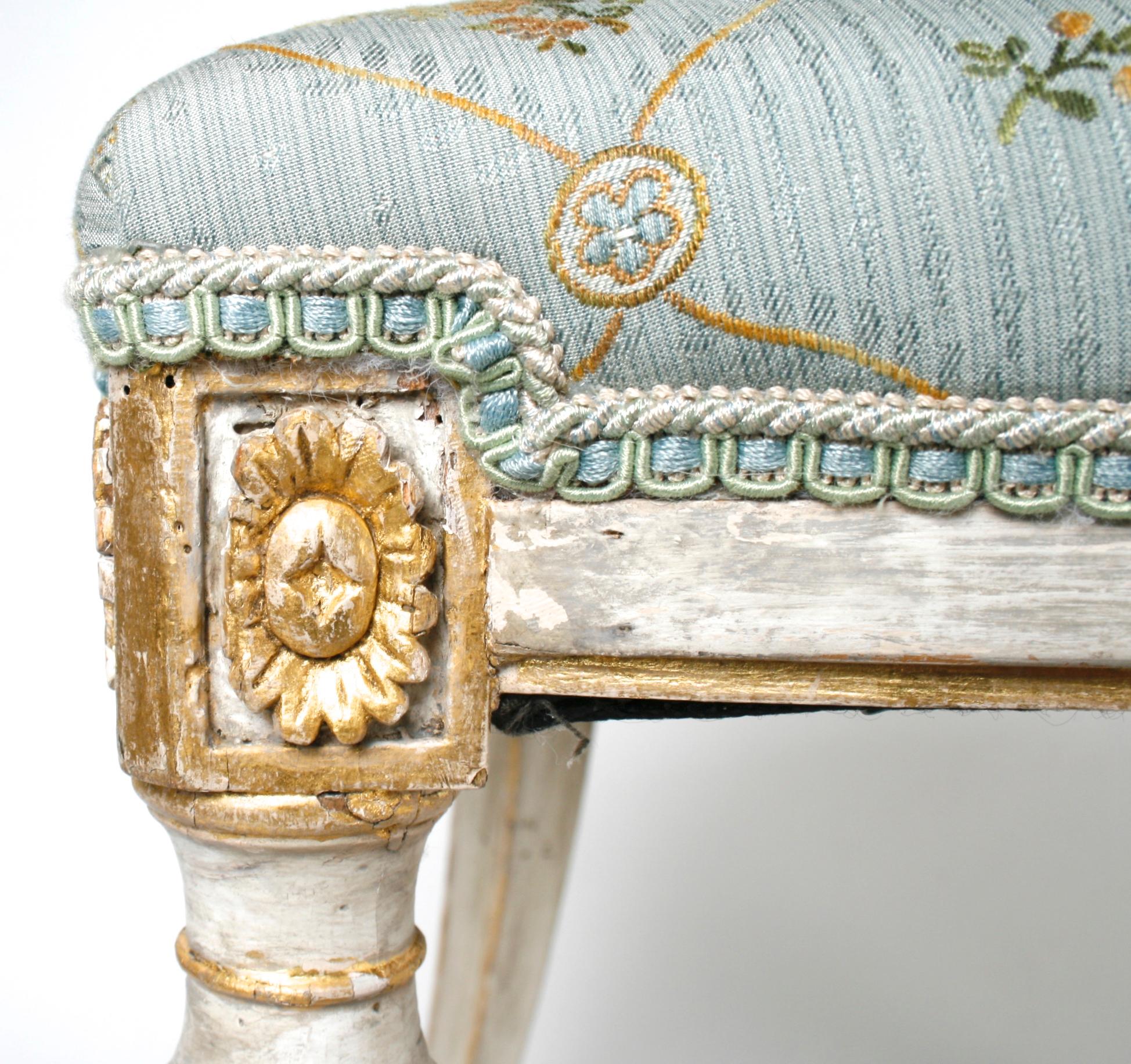 George III Parcel Gilt Shield Back Side Chairs with Plumes, circa 1775 8