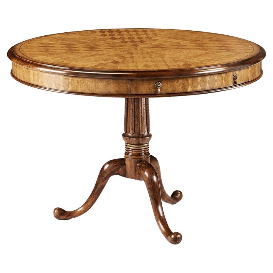 George III Parquetry Center Table For Sale