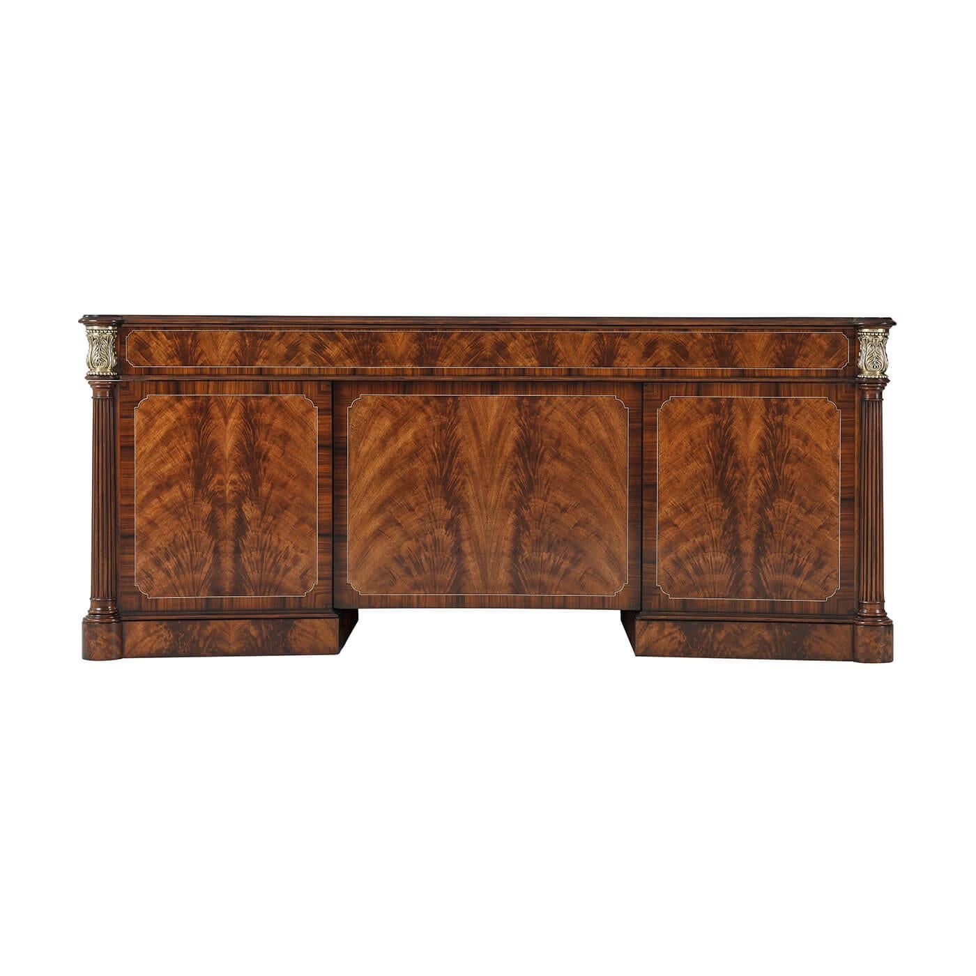 George III Pedestal Desk In New Condition For Sale In Westwood, NJ