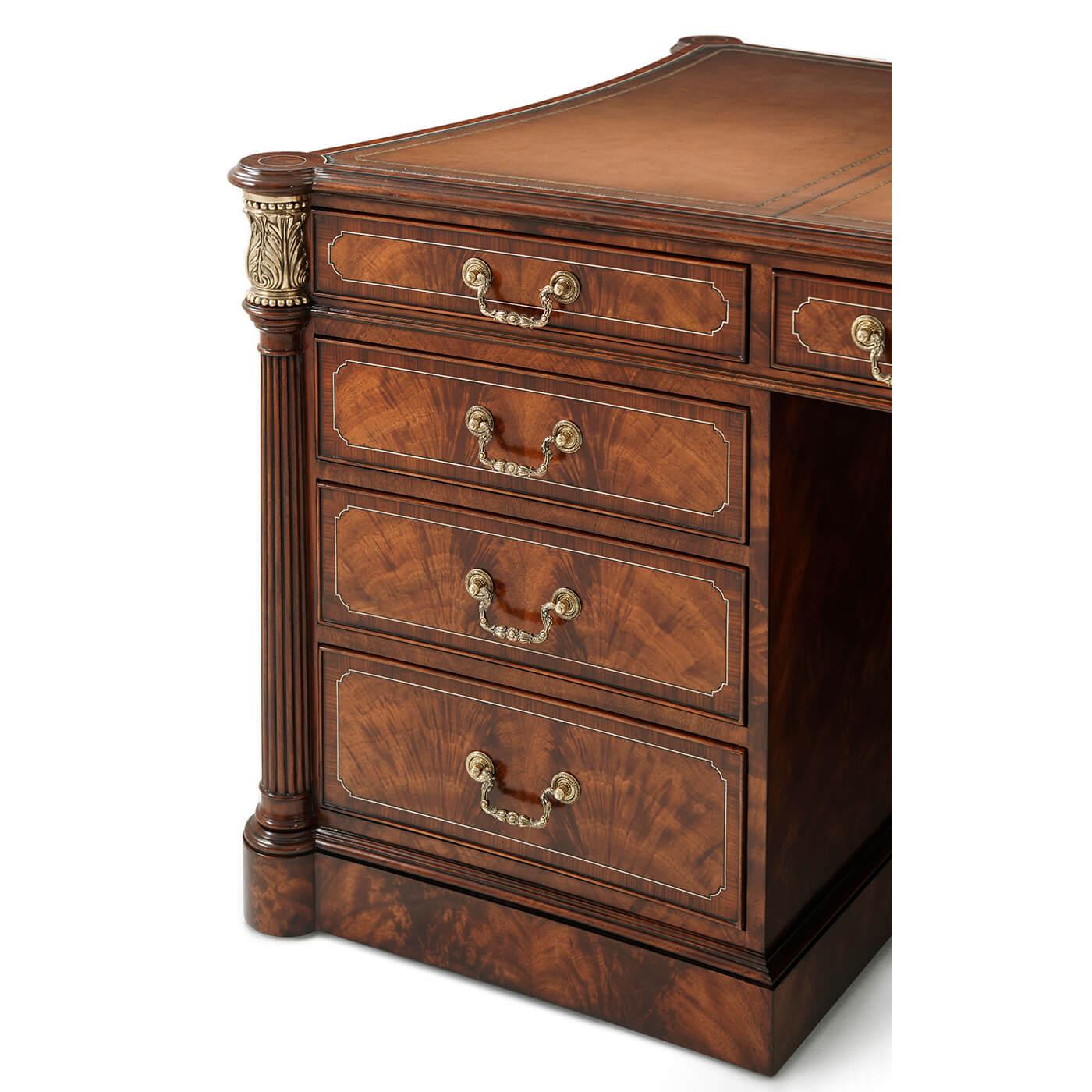 Mahogany George III Pedestal Desk For Sale