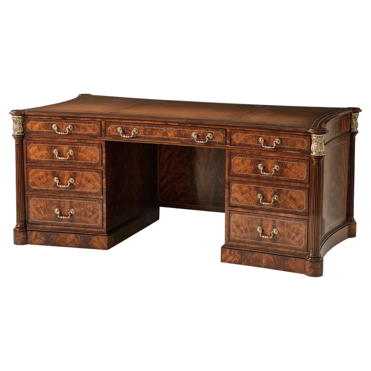 George III Pedestal Desk For Sale