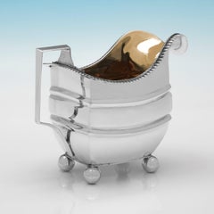 Jarra para crema de plata de ley del siglo XIX, época de Jorge III - Londres 1806