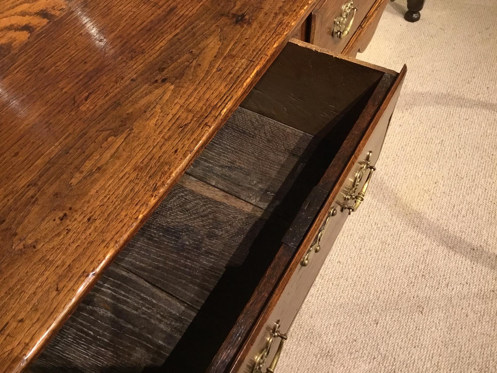 George III Period Antique Oak Dresser Base 9