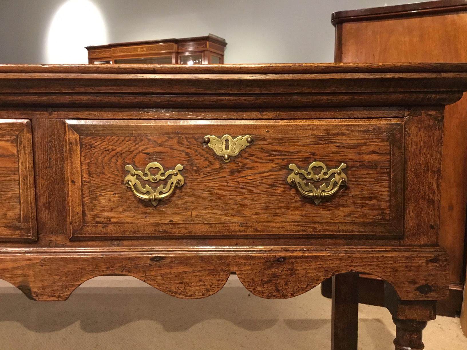 George III Period Antique Oak Dresser Base 4