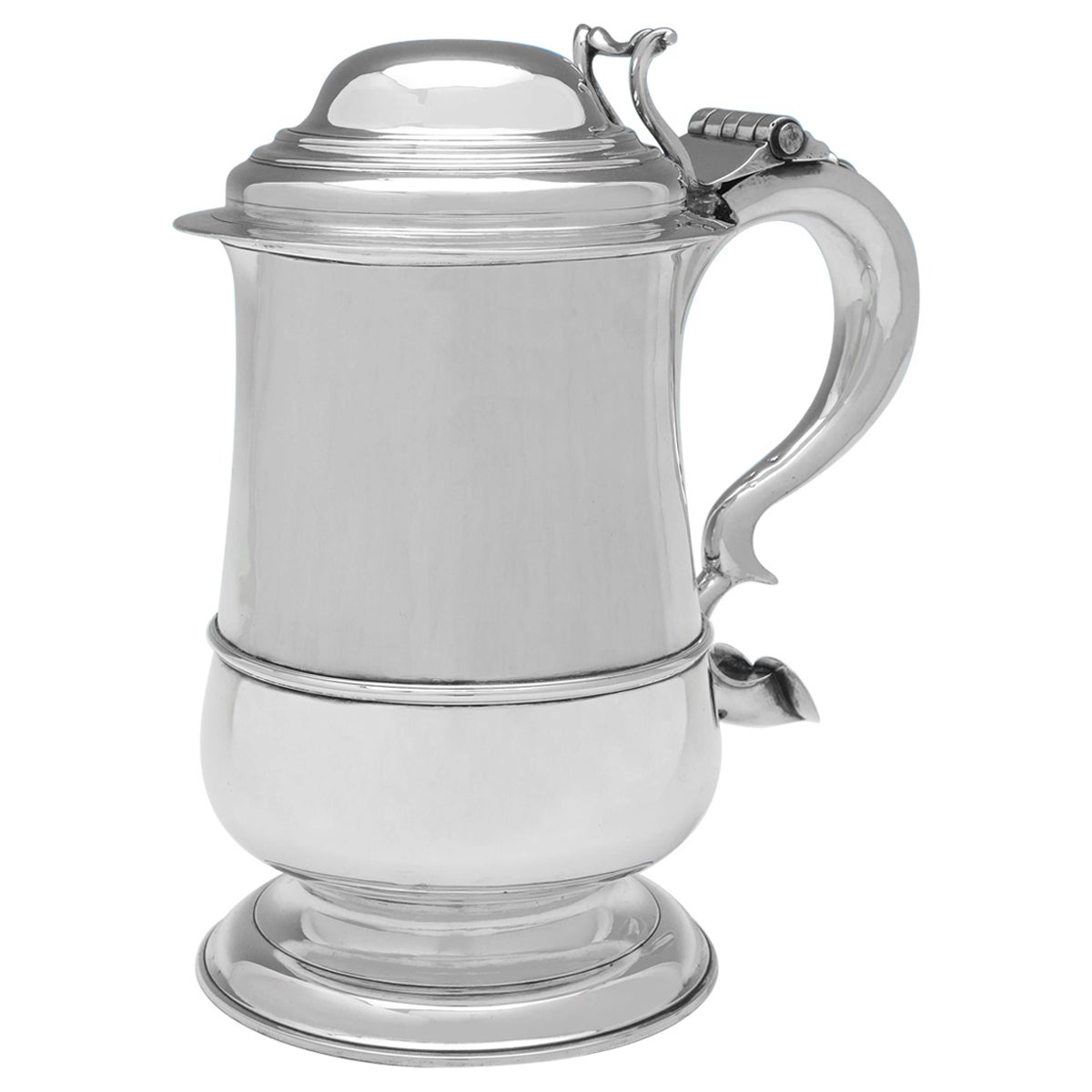 Boccale con coperchio in argento sterling antico del periodo Giorgio III, Newcastle, 1772