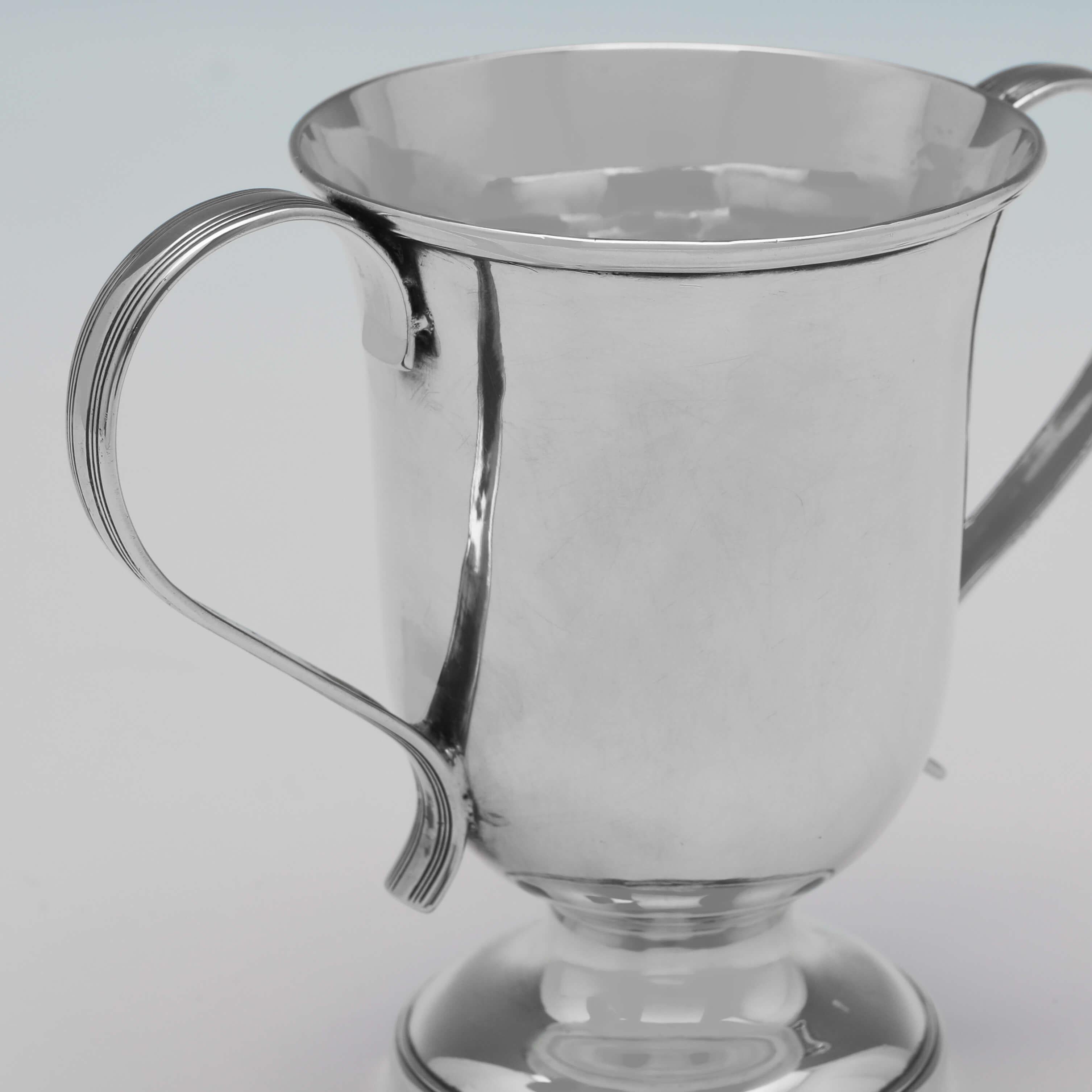 English George III Period Antique Sterling Silver Loving Cup - Sheffield 1803 For Sale