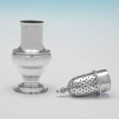 George III Period Antique Sterling Silver Pepper Pot, London, 1764