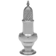 George III Period Antique Sterling Silver Pepper Pot, London, 1764