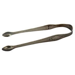 George III Period c. 1780 Sterling Silver Sugar Tongs by Hester Bateman
