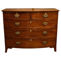 Antique George III Period English Bowfront Chest of Drawers