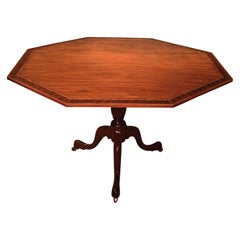 George III Period Figured Mahogany Octagonal Breakfast Table