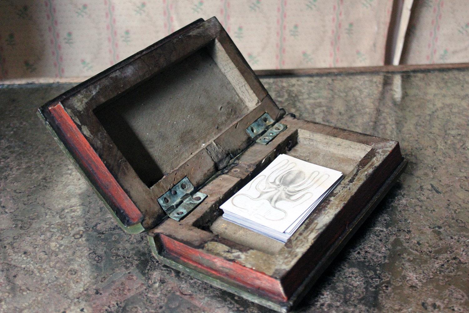 George III Period Folk Art Painted Book Box, circa 1800 11