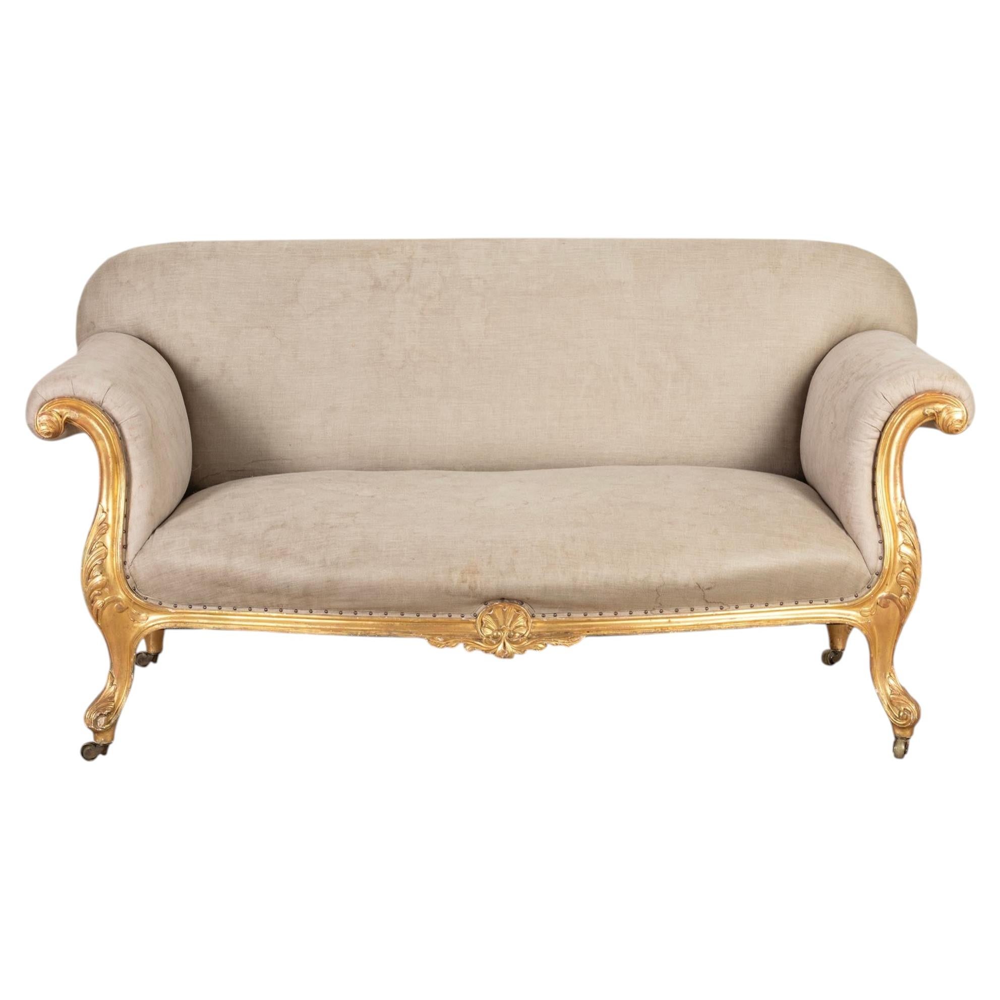 George III Period Giltwood Sofa