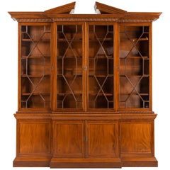 George III Period Low-Waisted Breakfront Bookcase