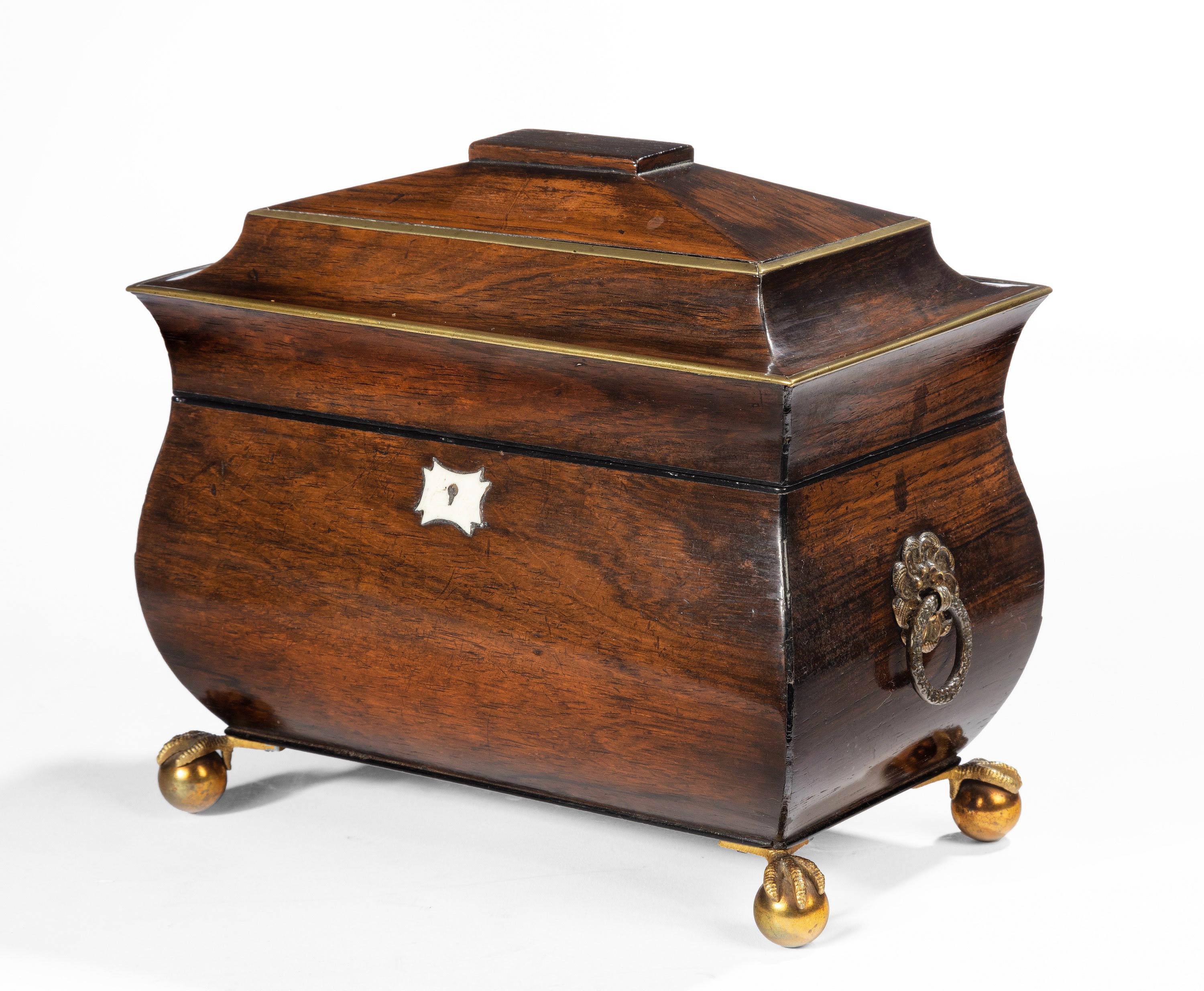 George III Period Mahogany Bombay Caddy In Good Condition In Peterborough, Northamptonshire