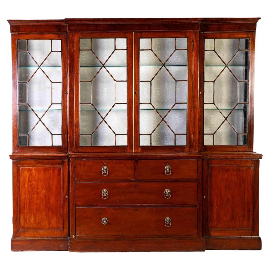 George III Period Mahogany breakfront For Sale