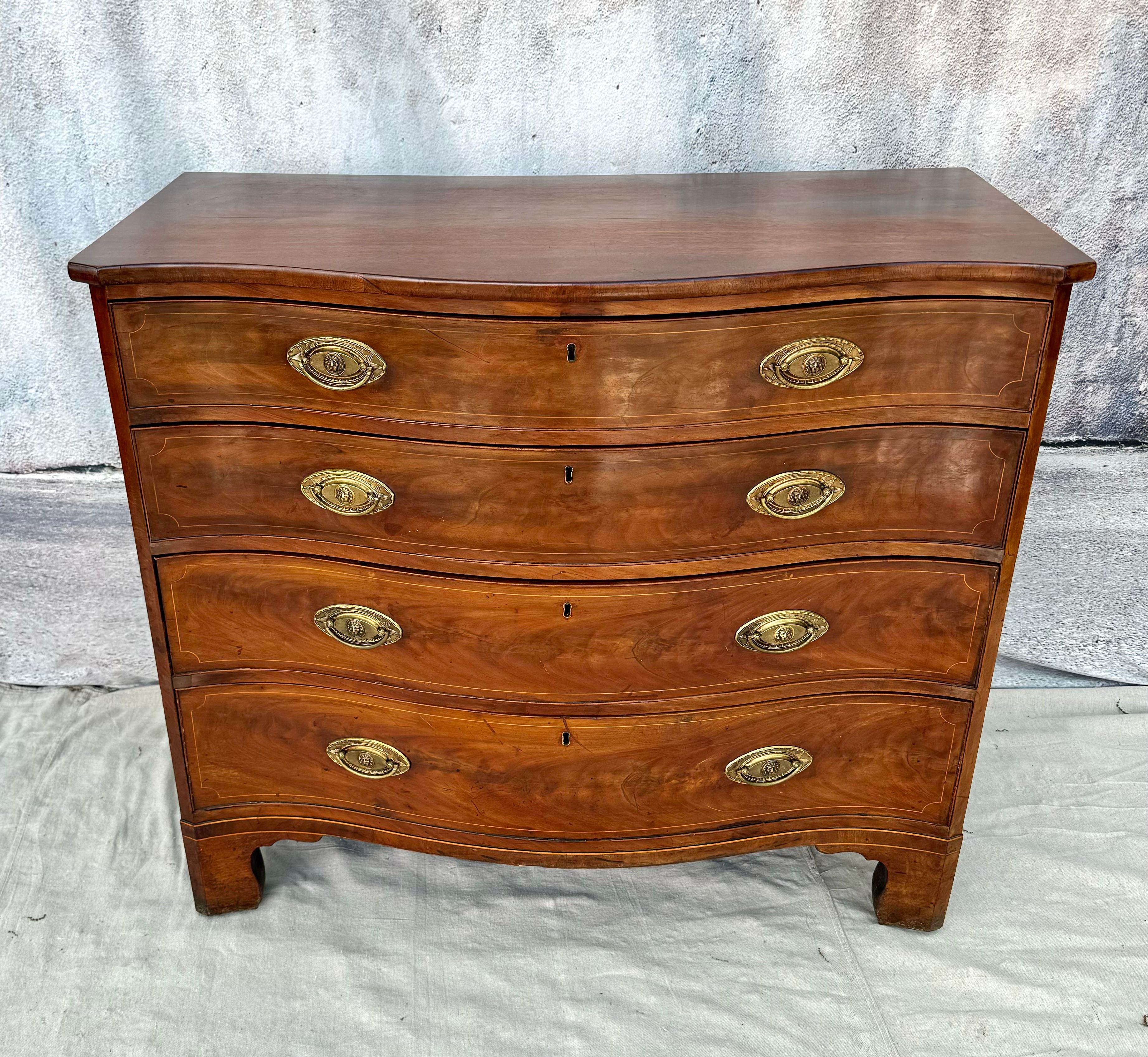 George III Period Mahogany Chest of Drawers  For Sale 10