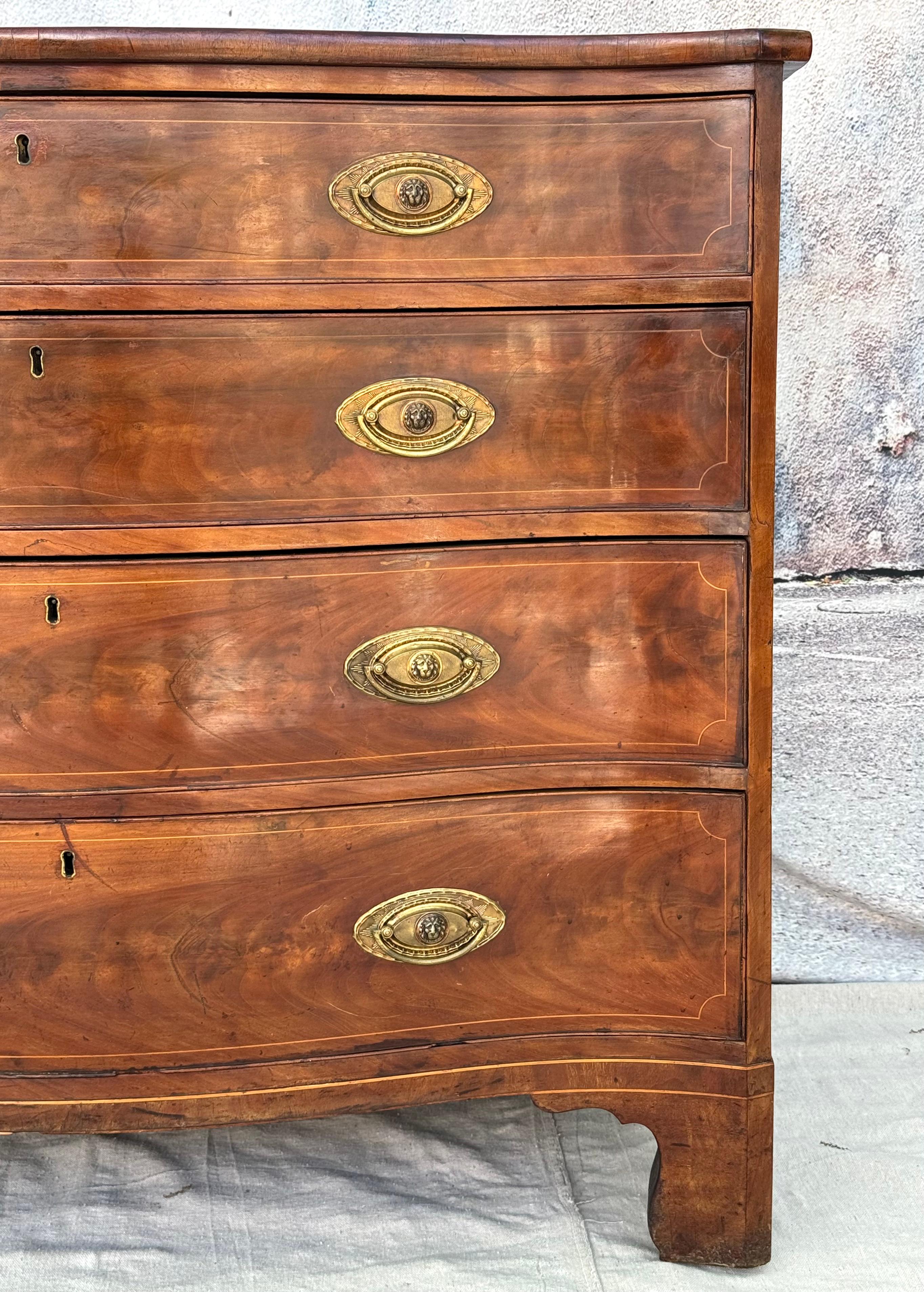 George III Period Mahogany Chest of Drawers  For Sale 1
