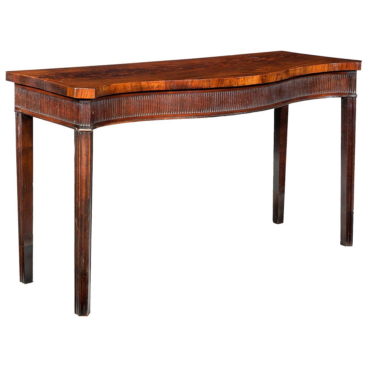 Table console en acajou d
époque George III