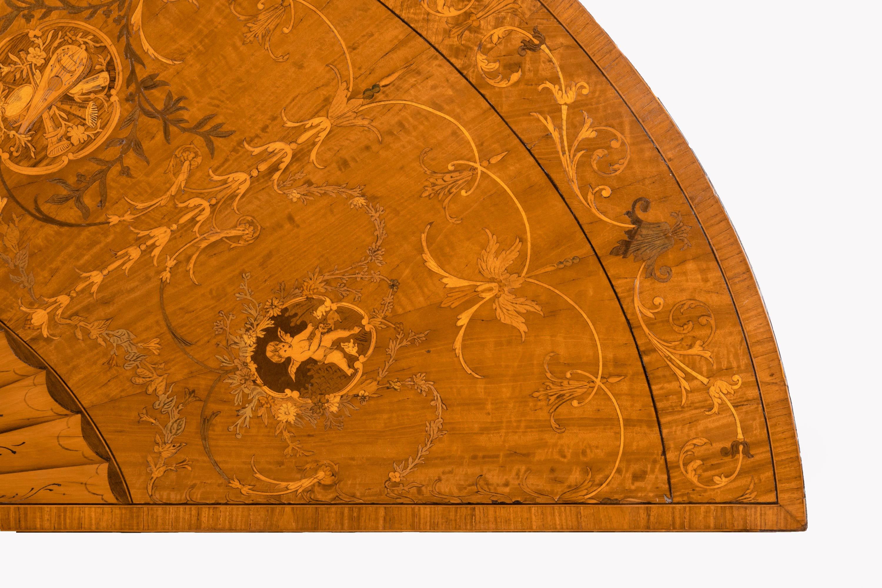 George III Period Mahogany Demilune Pier Table of Complex Form 7