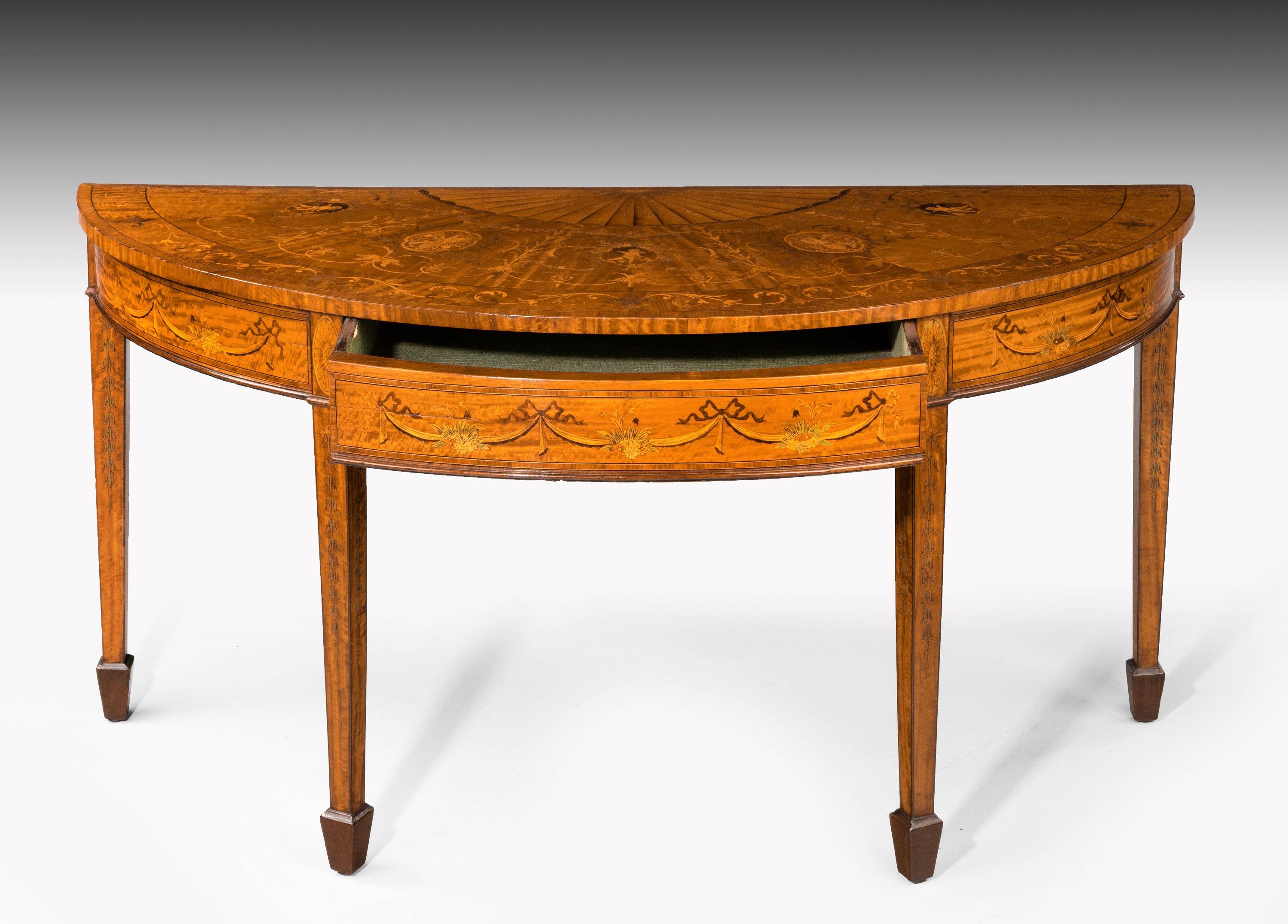 George III Period Mahogany Demilune Pier Table of Complex Form 2