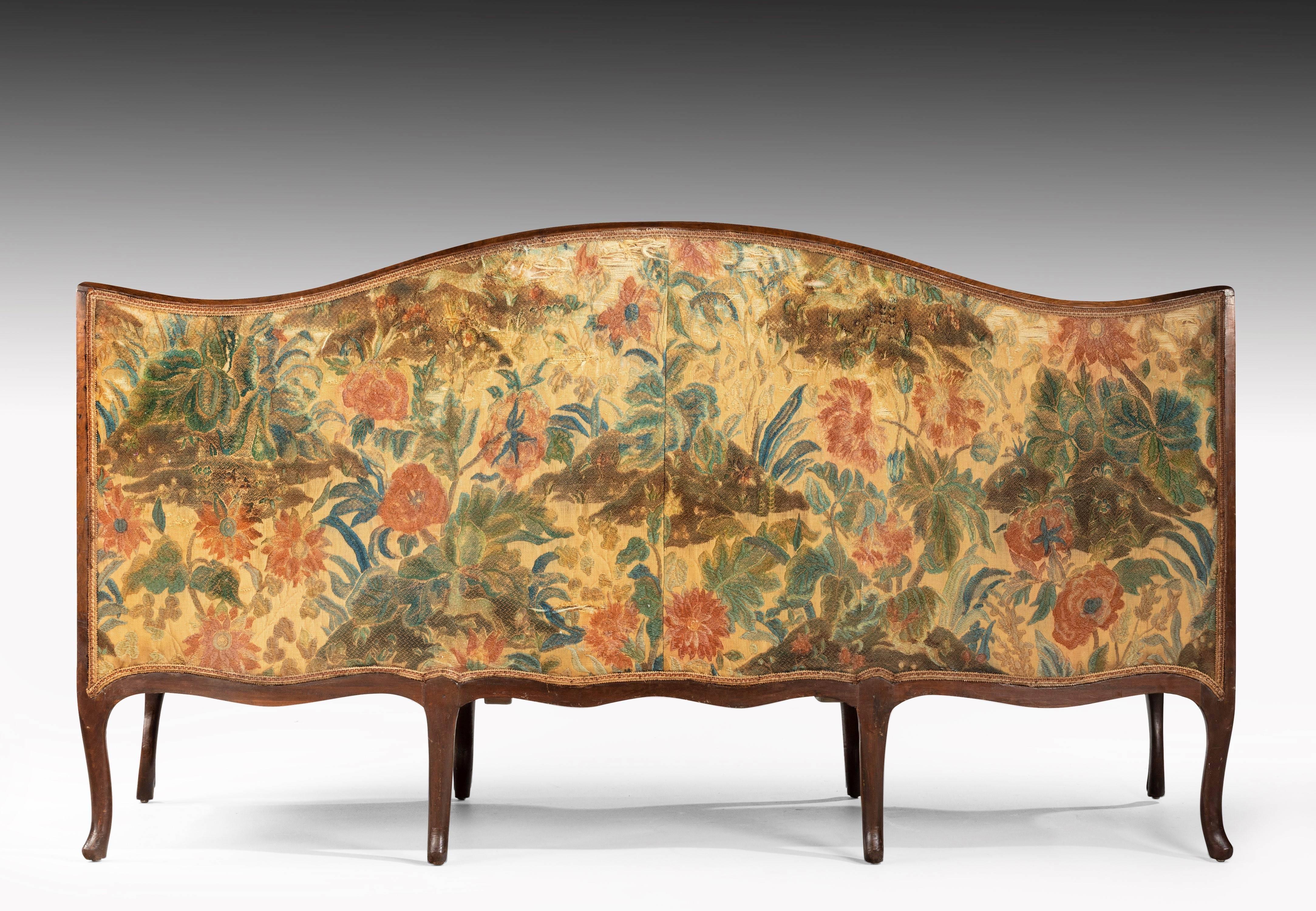 George III Period Mahogany Framed Tapestry Sofa In Good Condition In Peterborough, Northamptonshire