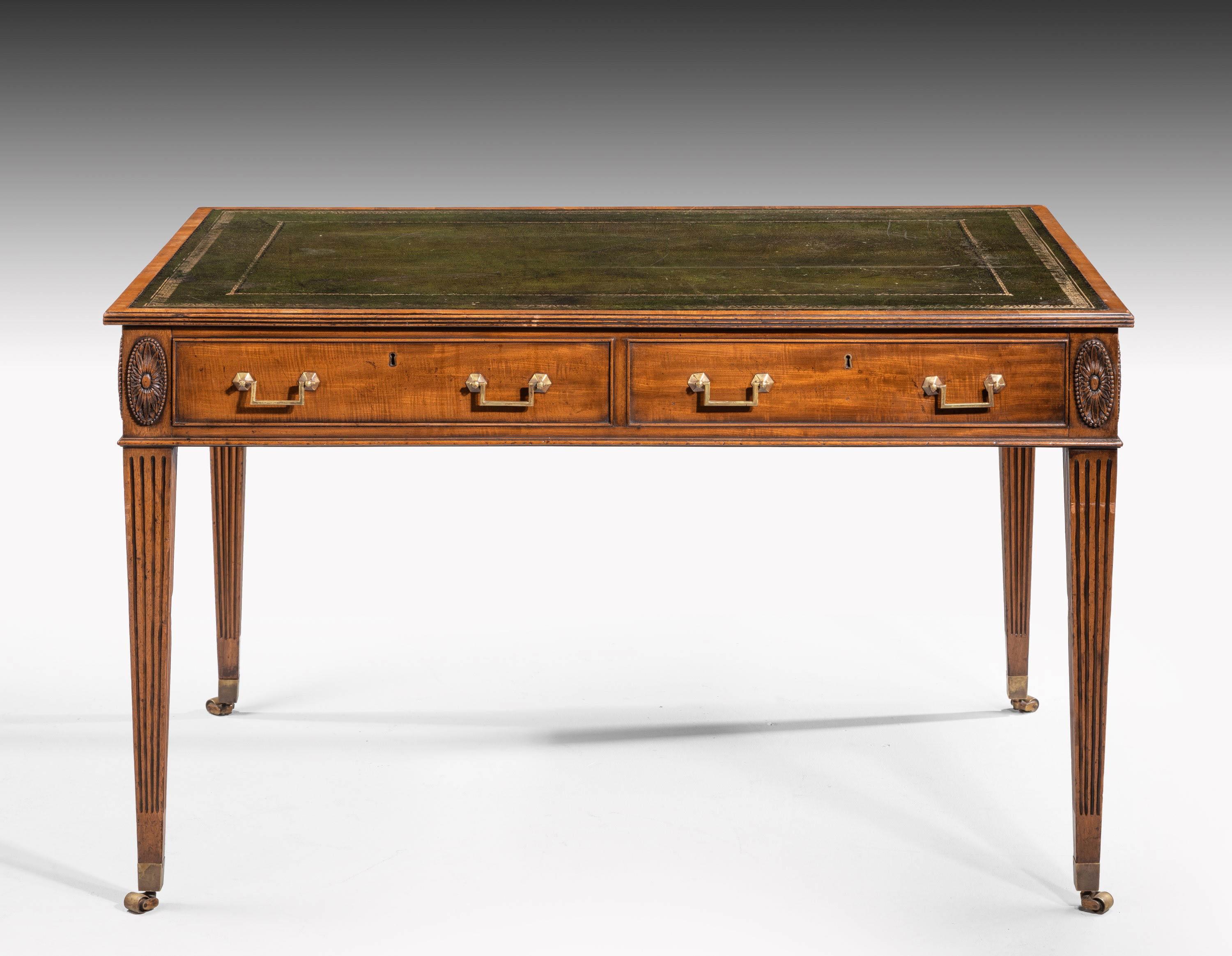 George III Period Mahogany Library Table 1
