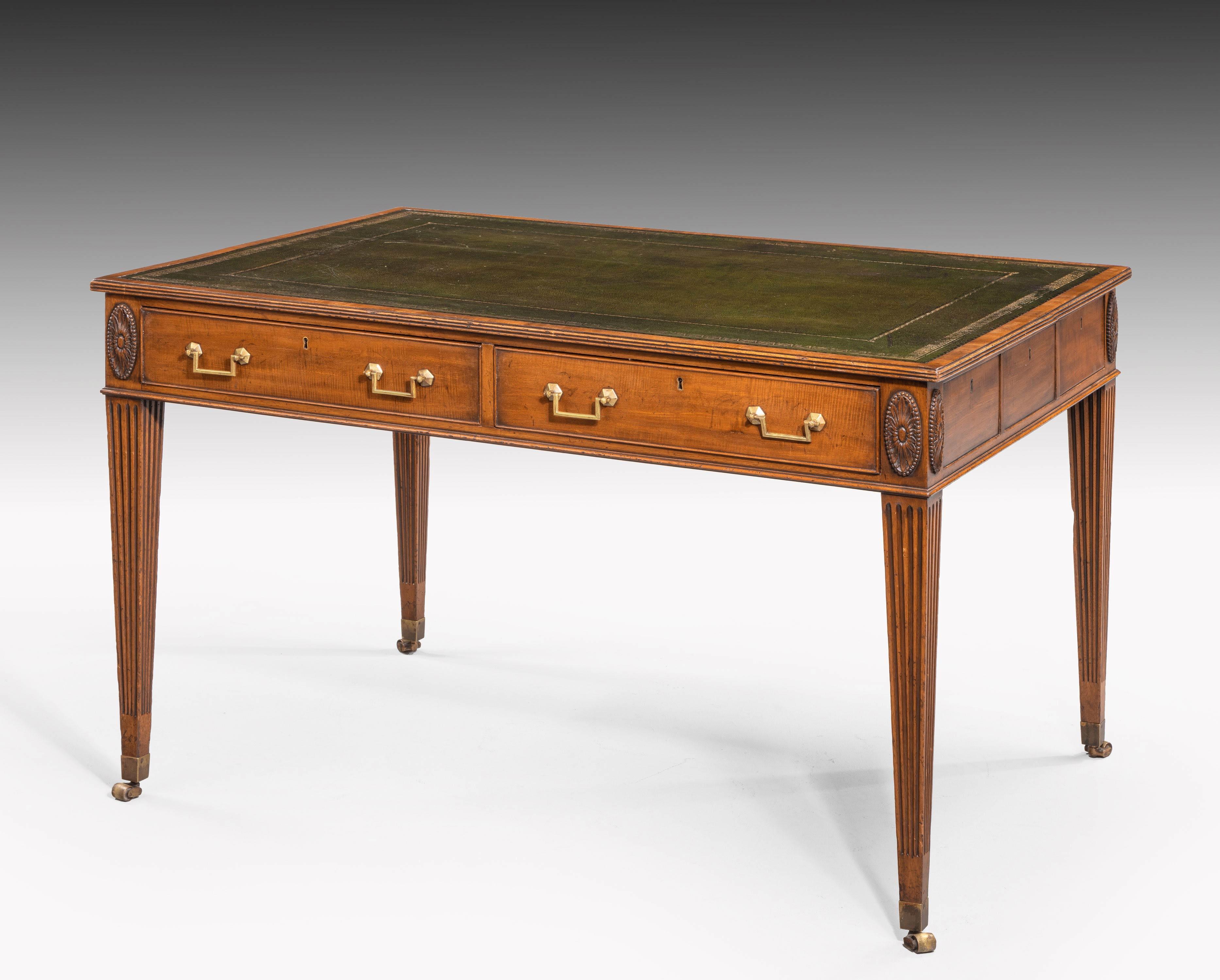 George III Period Mahogany Library Table 2
