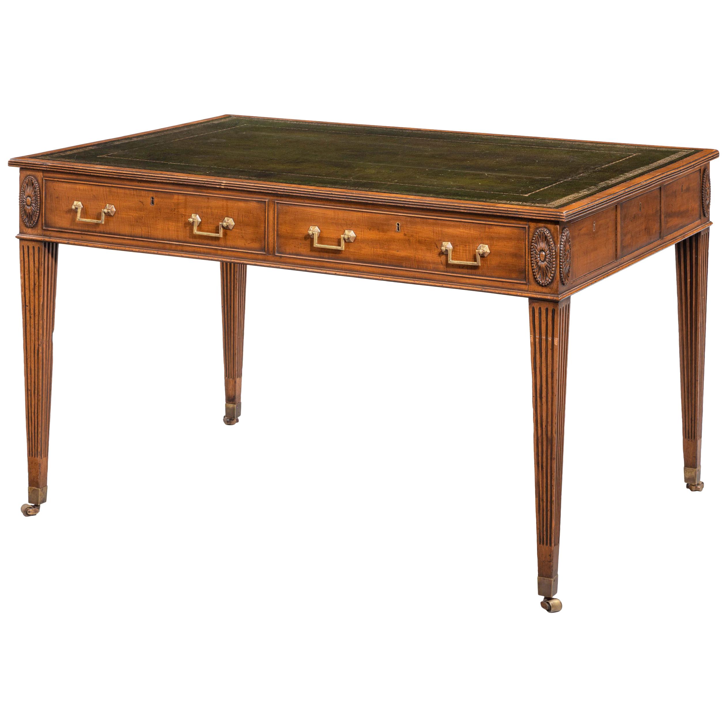 George III Period Mahogany Library Table