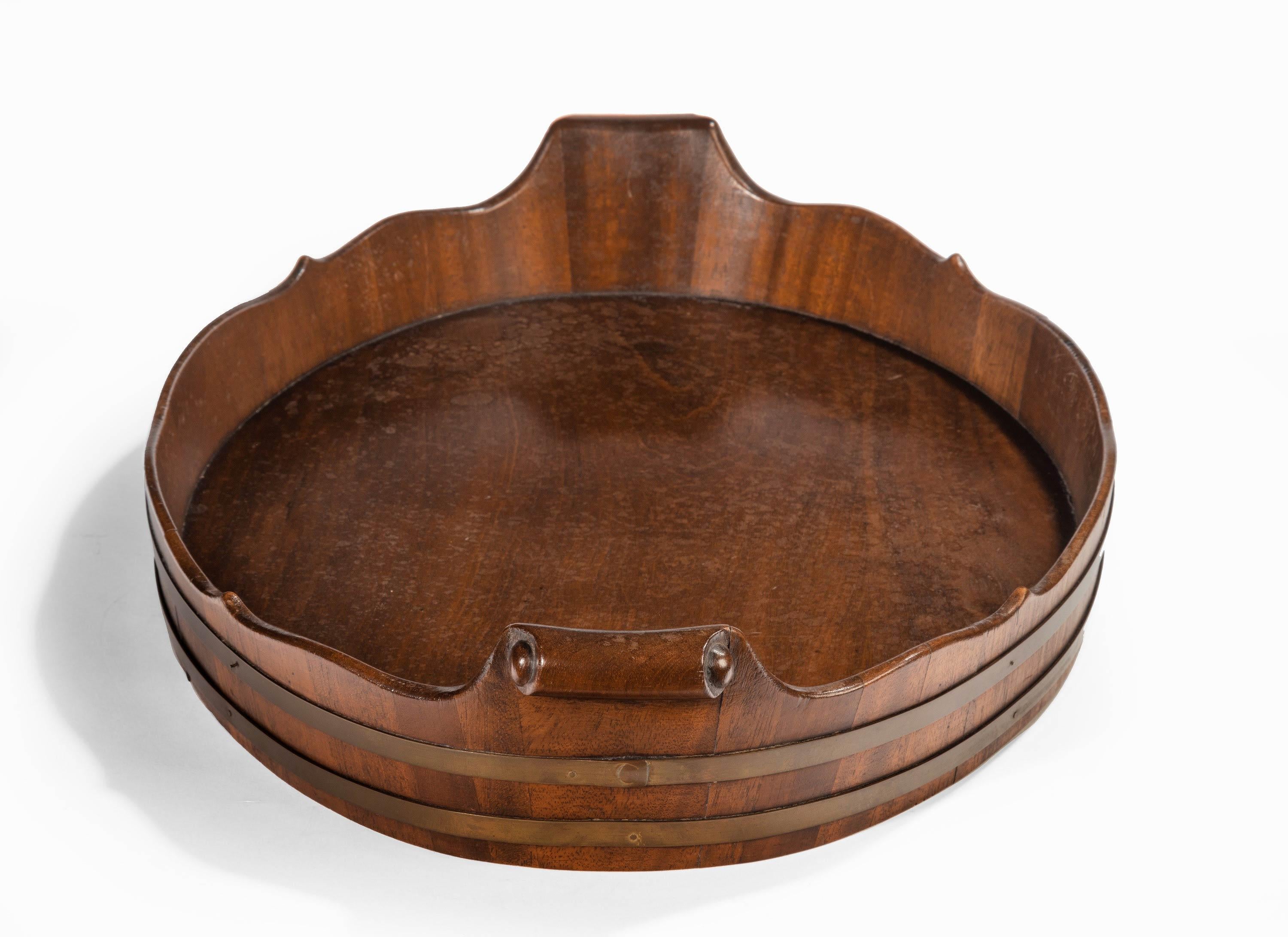 English George III Period Mahogany Oval Tray