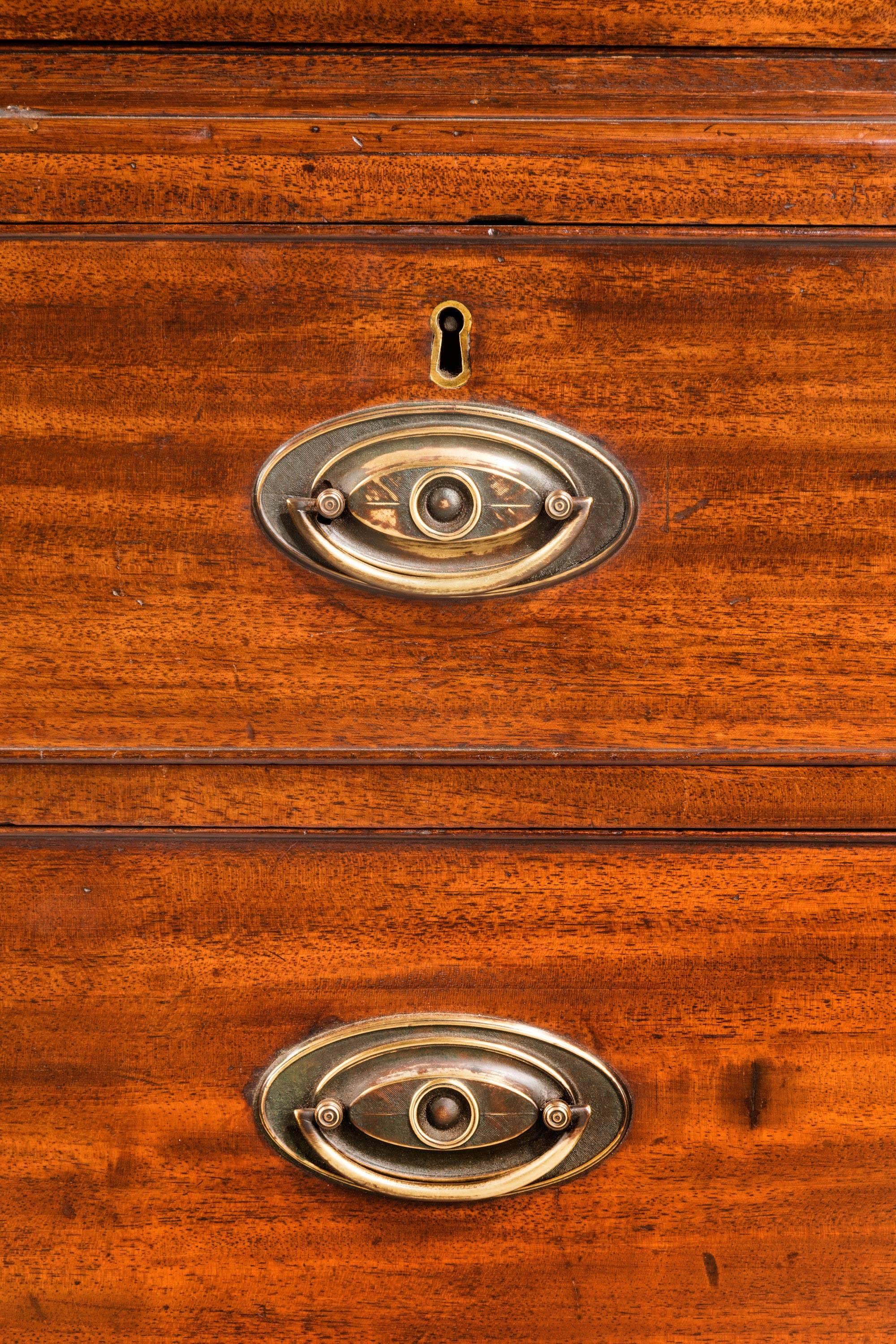 George III Period Mahogany Press With A Crossbanded Top Edge 4