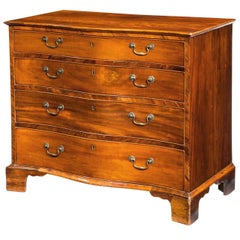 George III Period Mahogany Serpentine Chest