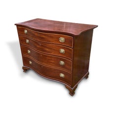 George III Period Mahogany Serpentine Chest of Drawers