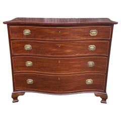 George III Period Mahogany Serpentine Chest of Drawers