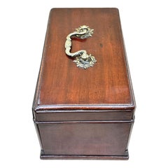 George III Period Mahogany Tea Caddy