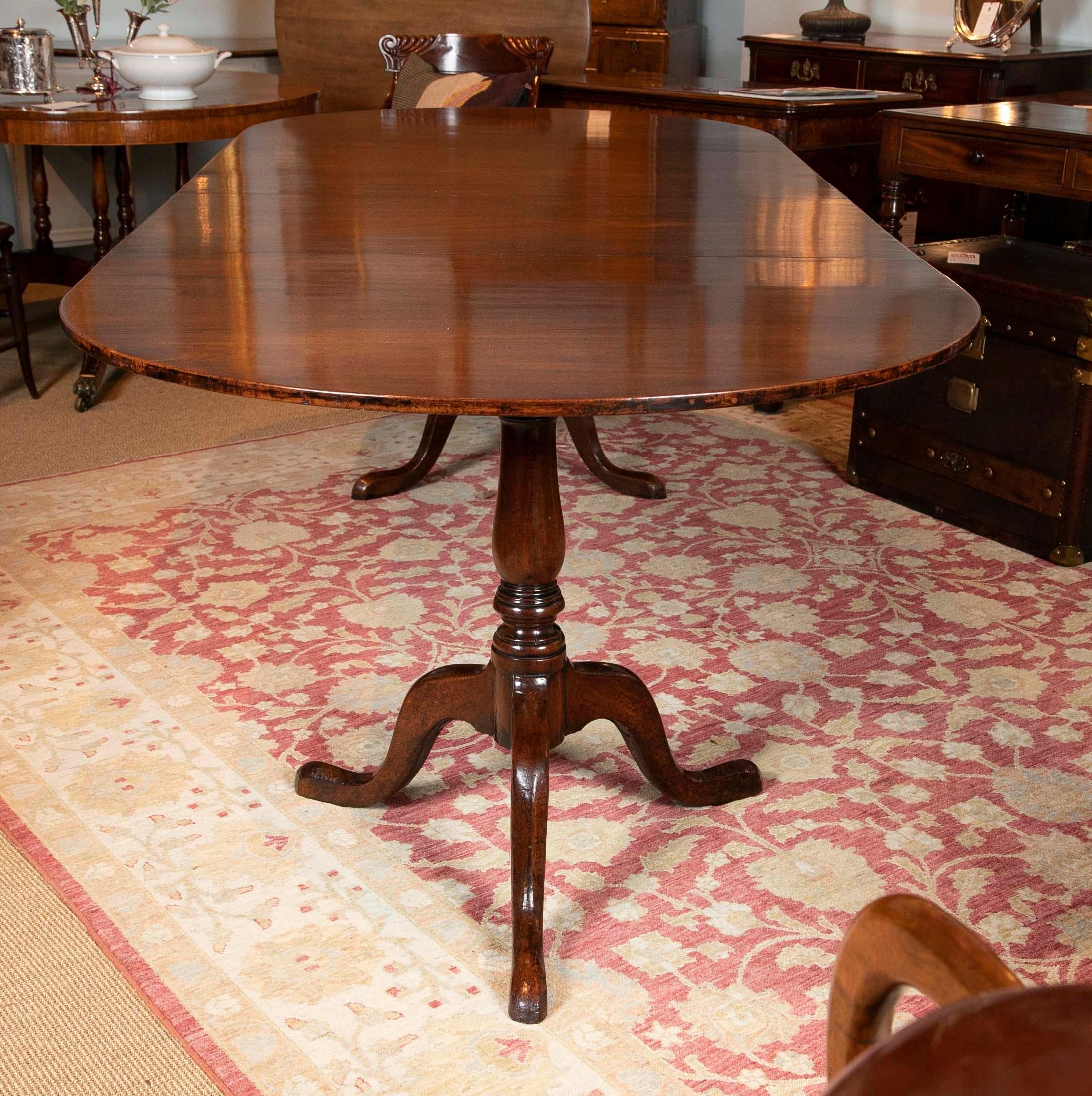 George III Period Mahogany Twin Pedestal Dining Table 3