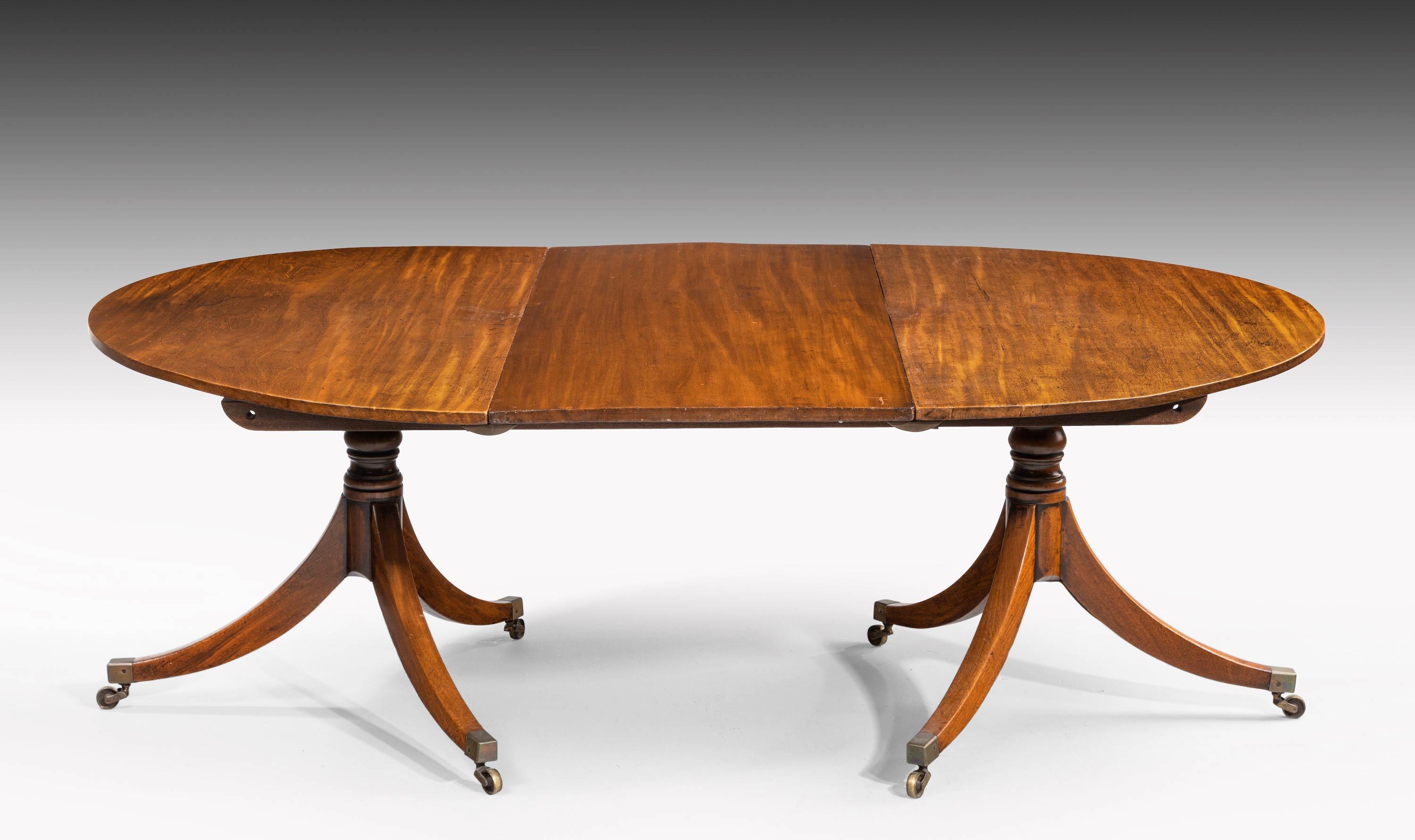 George III Period Mahogany Two Pillar Dining Table In Good Condition In Peterborough, Northamptonshire