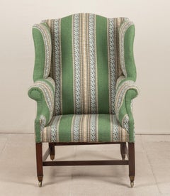 George III Period Mahogany Wing Armchair