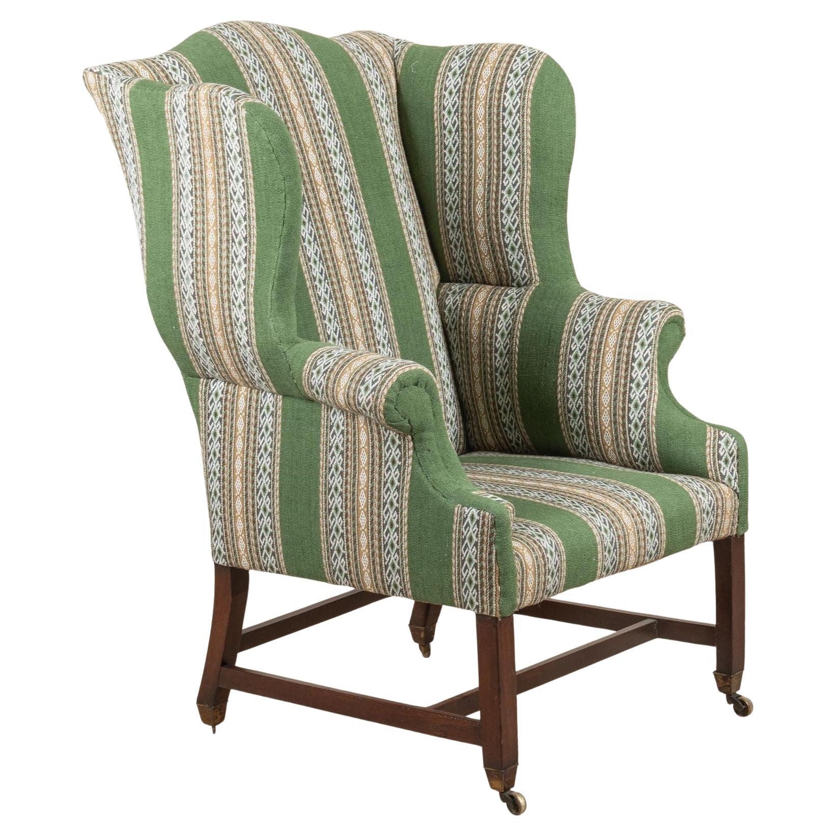 Fauteuil à oreilles en acajou d
époque George III