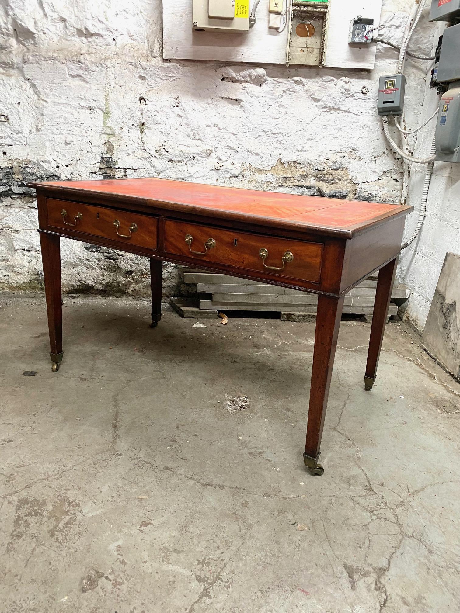 Late 18th Century George III  Period Mahogany Writing Table For Sale