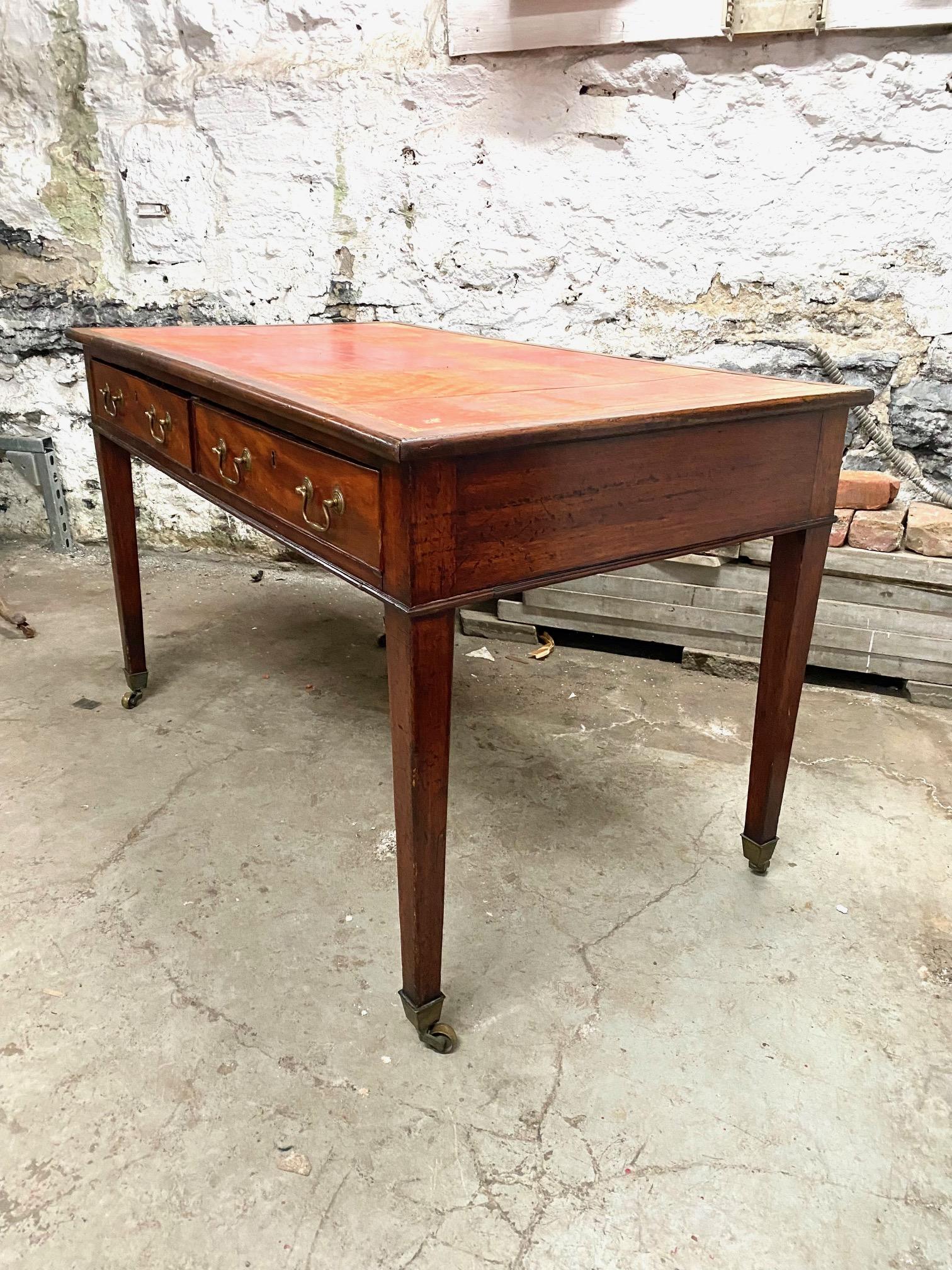 George III  Period Mahogany Writing Table For Sale 1