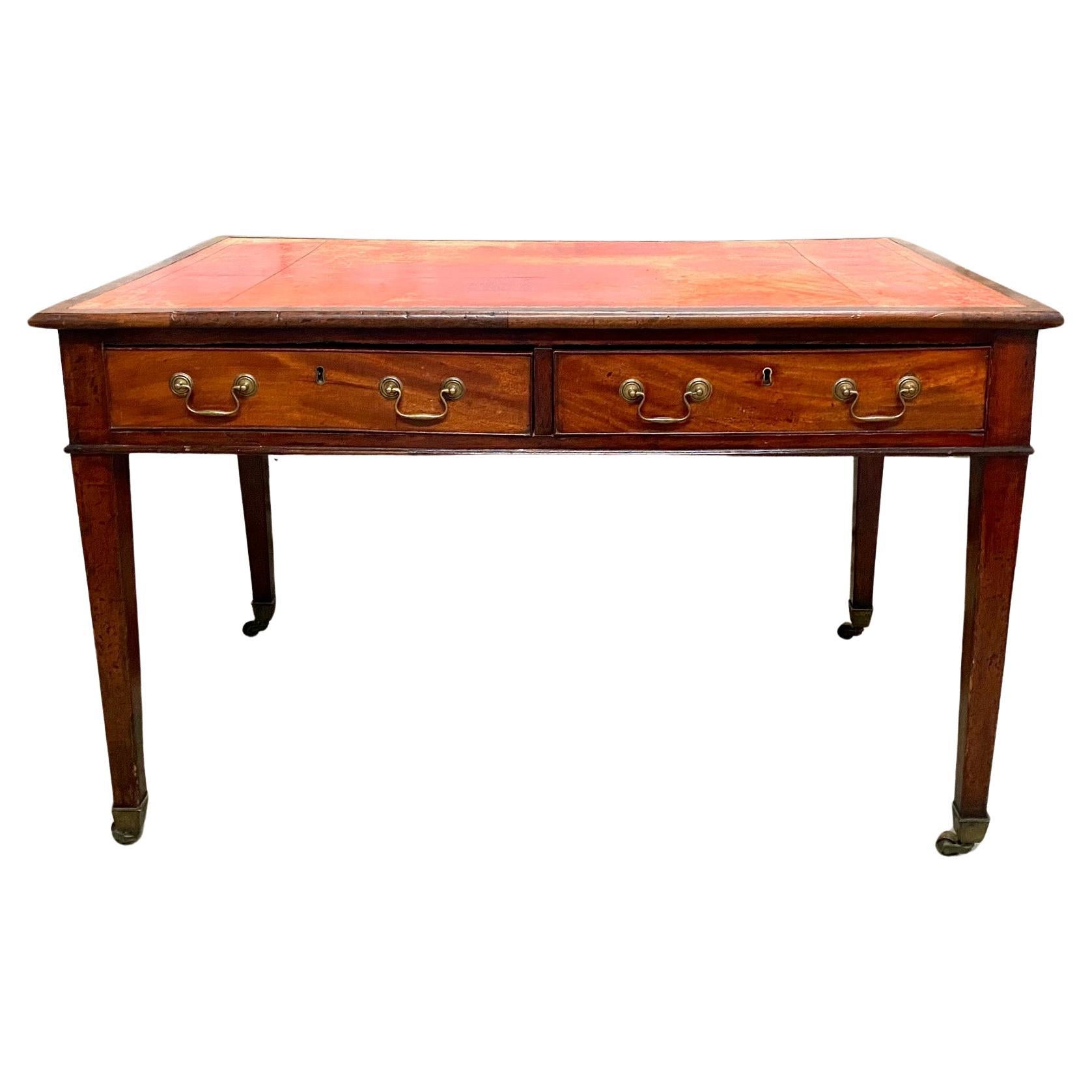 George III  Period Mahogany Writing Table For Sale