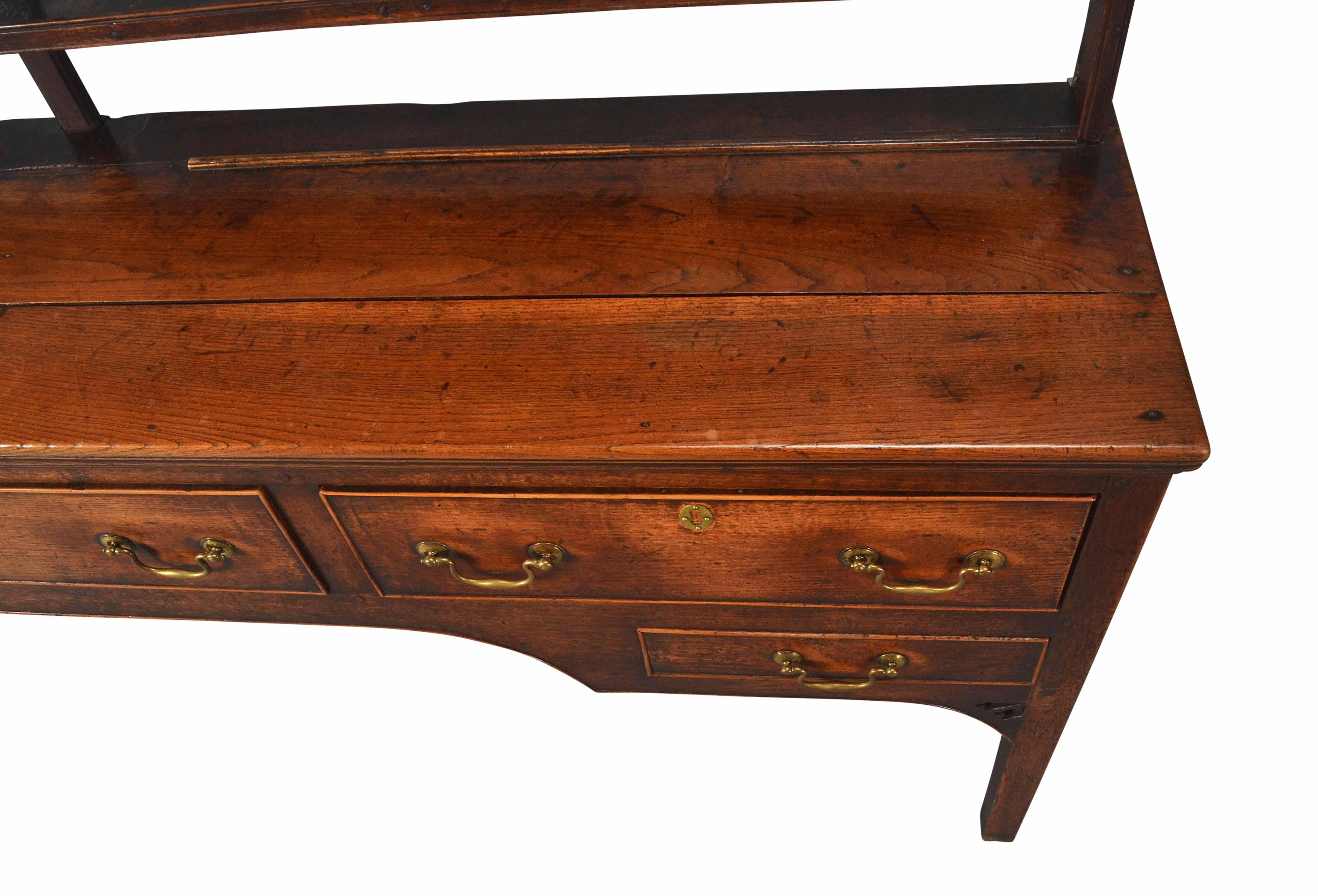 Cassettone e scaffale in Oak di epoca Giorgio III In condizioni buone in vendita a Harrodsburg, KY