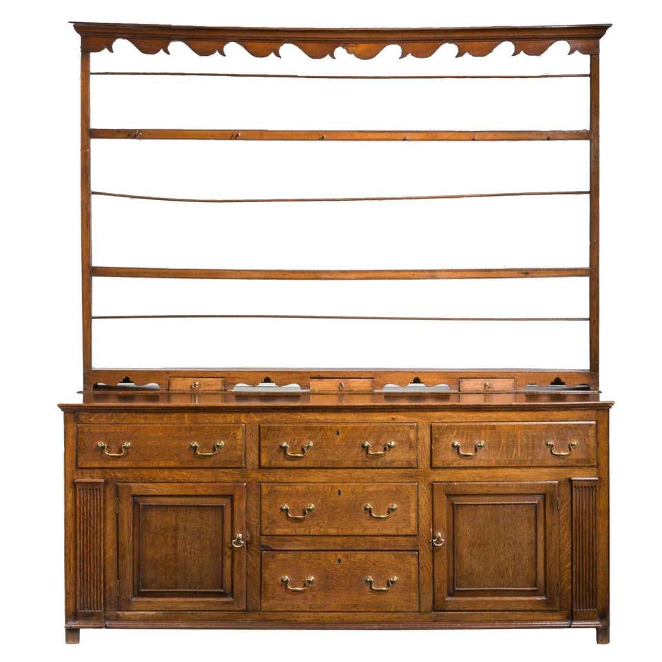 19th Century Oak Dresser and Rack at 1stDibs
