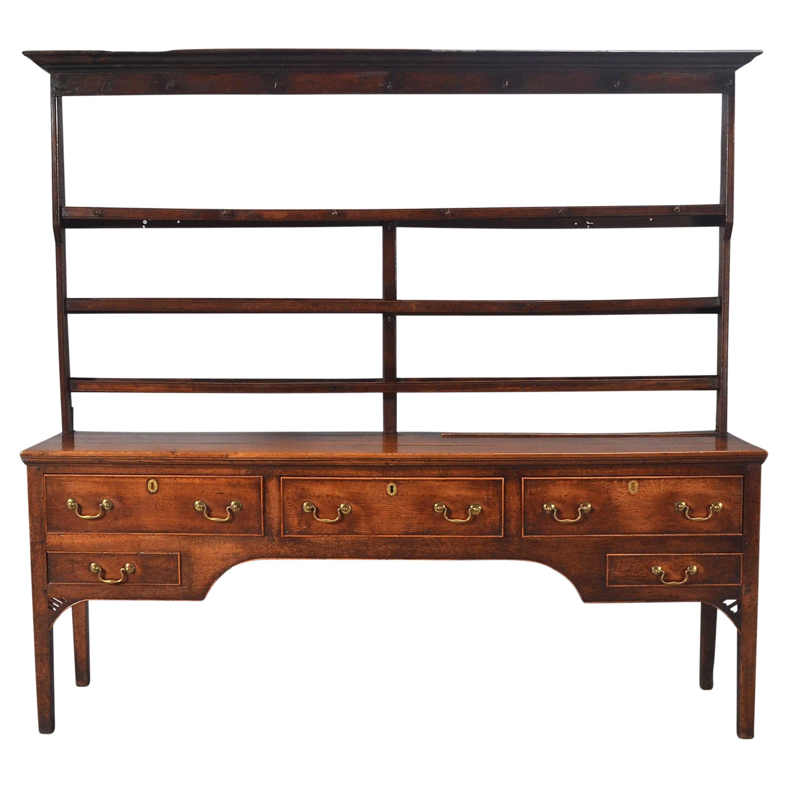 Cassettone e scaffale in Oak di epoca Giorgio III in vendita