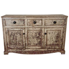 George III Period Original Painted Pine Dresser Base
