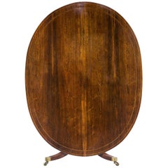 George III Period Mahogany Oval Dining Table